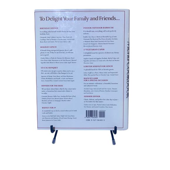 Julia Child's Menu Cookbook 1994 Mastering the Art of French Cooking Hardcover - Picture 2 of 6